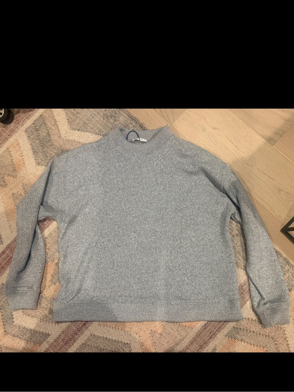 Zara Gray Mock Neck Sweater